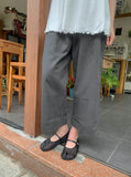 [BAONHAUS] Dairen Color Matching Roll-up Capri Pants