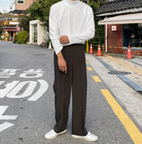 Stan Bijo two-tuck wide slacks