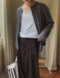 Rogen Ribbed Linen Button Cardigan