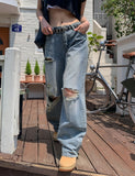 Icing Vintage Damage Balloon Denim Pants