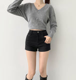 Hip Volume Span Cotton Shorts