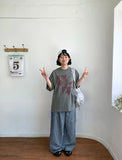 [BAONHAUS] Zmenz Seersucker Summer Banding Wide Pants