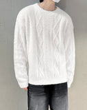 Cable mohair knit