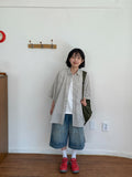 [unisex] Purfuri Washing Denim Bermuda Pants