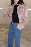poodle crop fur jacket