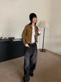 [MADE] Colte Slim Pocket Collar Cropped Corduroy Zip-Up Jacket