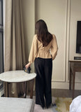Deca Peplum Trench Jacket Blouse (Belt Set)