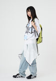 Flower spray printing over t-shirt