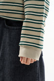 Joy stripe loose fit long sleeve