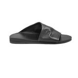 Flat leather slippers