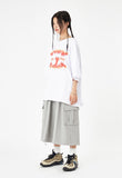 Maxi cargo wide sweat capri pants
