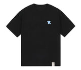 Small Blue Painting Bear Smile Short Sleeve Tee