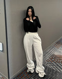 Bootcut wide banding pants