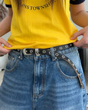 Ratton Crack Long Eyelet Leather Belt