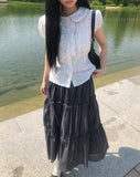 Rohu Frill Short Sleeve Blouse