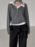 Bant Scarf Set Wool Knit Cardigan