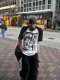 Dominic Color Matching Raglan Short Sleeve Tee