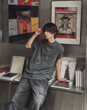 Offset Vintage Lettering Short Sleeve T-shirt