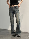 Cut Washing Bootcut Denim