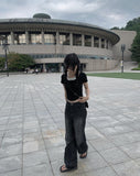Dolce Black Washing Wide Pants