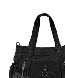 Pin Zipper Ring Pocket Shoulder Bag