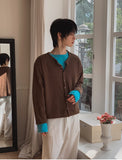 Leaf Crop Knit Cardigan