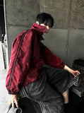 1+1 Ultra Light High-Neck Side Track Windbreaker
