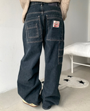 london denim pocket wide pants