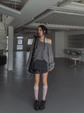 Festry unbalanced skirt