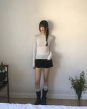 Pute Dot Soft Wave Layered Long Sleeve T-Shirt