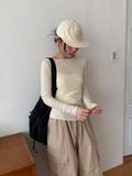 Mifuko Round Color Matching Long Sleeve Tee