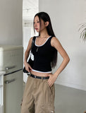 [U-BASIC] Daily Solid Crop Sleeveless