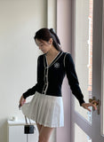 Thiel Rose Color Matching Knit Cardigan