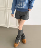 Banding Pendant Wool Blend Thick Knit Fall Shorts
