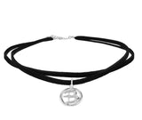 silver925 harmony leather necklace