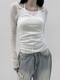 Lemaine See-Through Layered T-Shirt