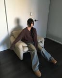 Hakip Vintage Washing Wide Denim Pants