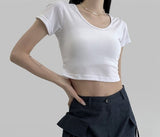 Ruzen Unneck Crop Tee