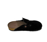 Suede Buckle Mule Slippers