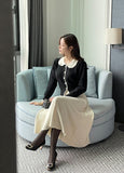 Roku Flared Knit Long Skirt