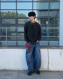 Low curve cargo denim jeans