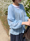 Handka Linen Round Blouse