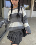 Kanko Two-Pocket Black Denim Mini Skirt