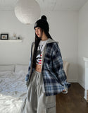 Anderson Check Layered Hood Zip Up