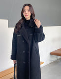 Metir High-Neck Dumble Mustang Double Long Coat