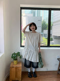 Lutet Layered Shirring Dot Mini One Piece