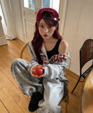 America Crop Hooded Zip-Up