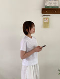 Harletter Star Embroidered Crop Short Sleeve Tee