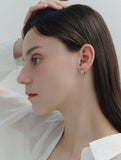 Champagne Full Moon Silver (C) Duo Earrings S