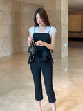 Mully Chiffon Layered Bustier Blouse